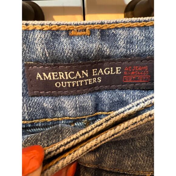 American Eagle Blue Jeans Women’s Size 2T Low Rise Straight Leg Denim Classic - Picture 3 of 10